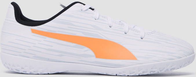 Puma rapido iii it voetbalschoenen wit/oranje kinderen