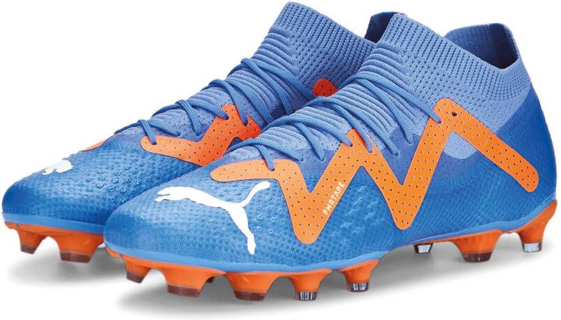 PUMA Future Pro Gras/Kunstgras Voetbalschoenen(MG)Blauw Oranje Wit