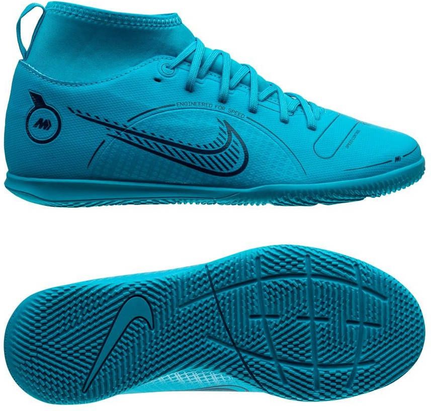 Nike Jr. Mercurial Superfly 8 Club IC Zaalvoetbalschoen voor kleuters/kids Blauw online kopen