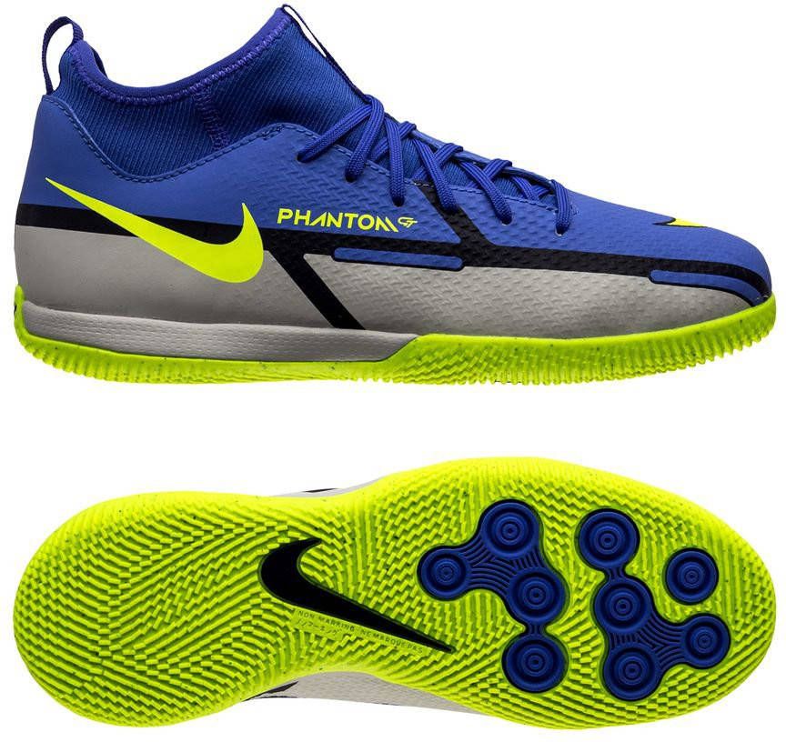 Nike Jr. Phantom GT2 Academy Dynamic Fit IC Zaalvoetbalschoen voor kleuters/kids Blauw online kopen