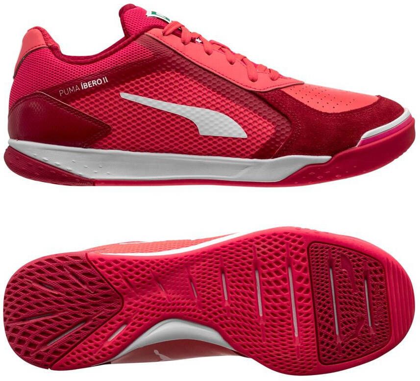 PUMA Ibero II Zaalvoetbalschoenen(IT)Rood Wit Donkerrood