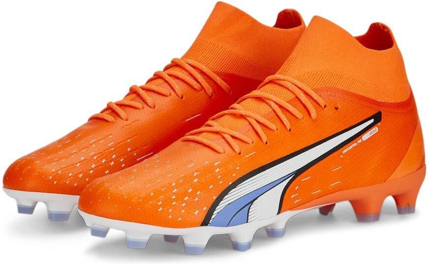 PUMA Ultra Pro Gras/Kunstgras Voetbalschoenen(MG)Oranje Wit Blauw