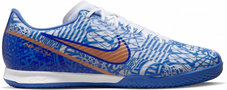 Nike Zoom Mercurial Vapor 15 Academy CR7 Zaalvoetbalschoenen(IN)Wit Blauw Brons